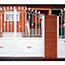 Puerta exterior art�stica blanca